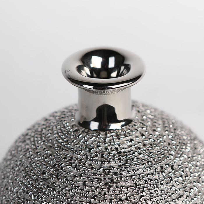 Miro Keramieken Vaas Zilver 15 cm
