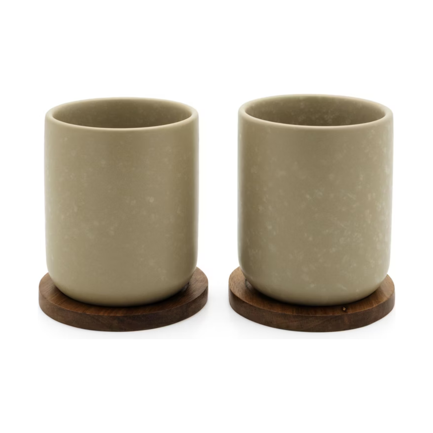 1x2 Bredemeijer Tea Cups Umea 200ml beige with coaster