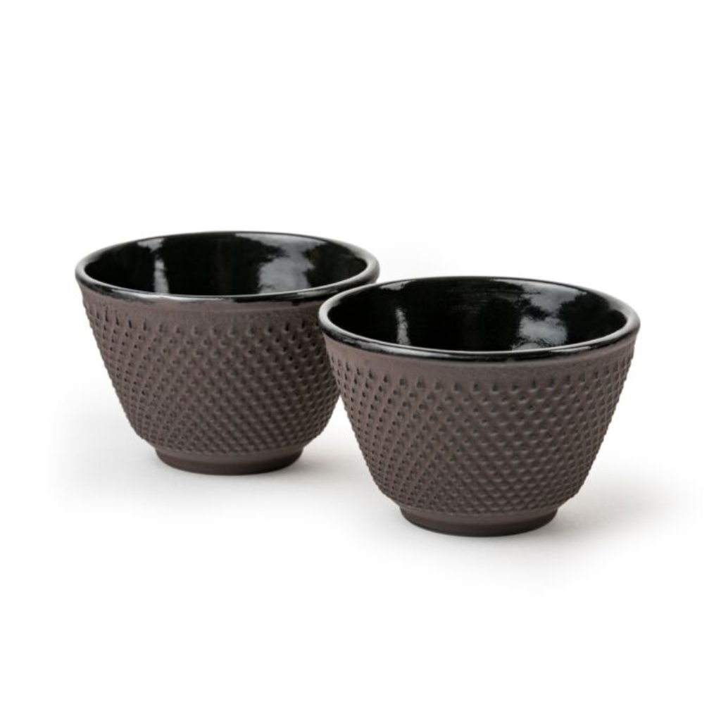 1x2 Bredemeijer Tea Cups Xilin Cast Iron aubergine