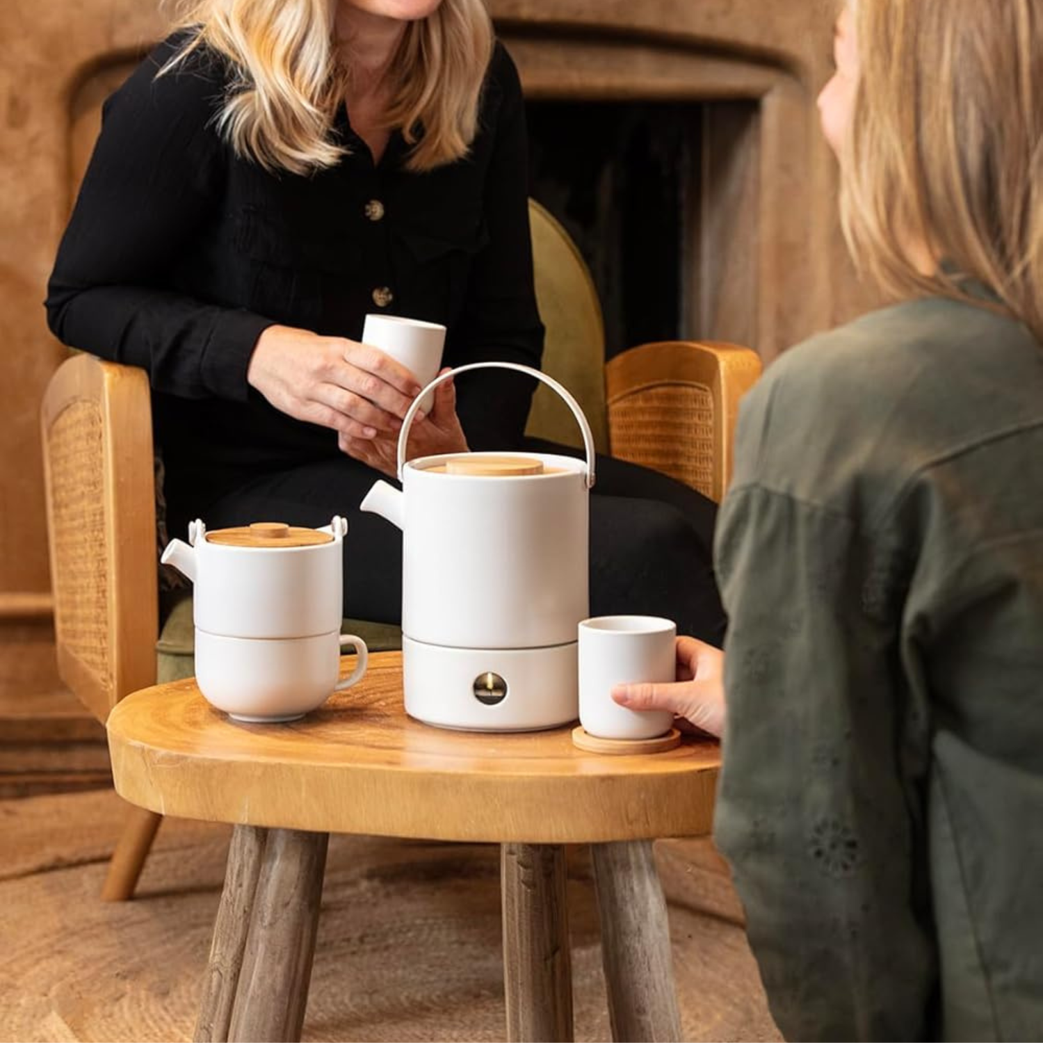 1x2 Bredemeijer Tea Mug Set 200ml Bamboo Coaster