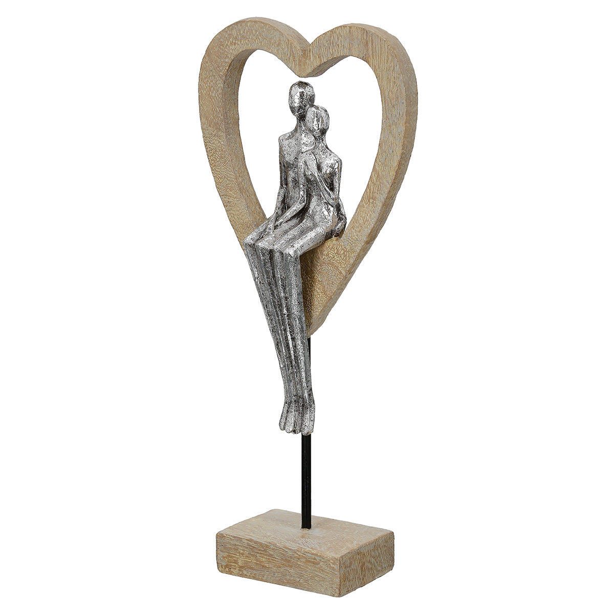 Aroha Hart Sculptuur Zilver Bruin