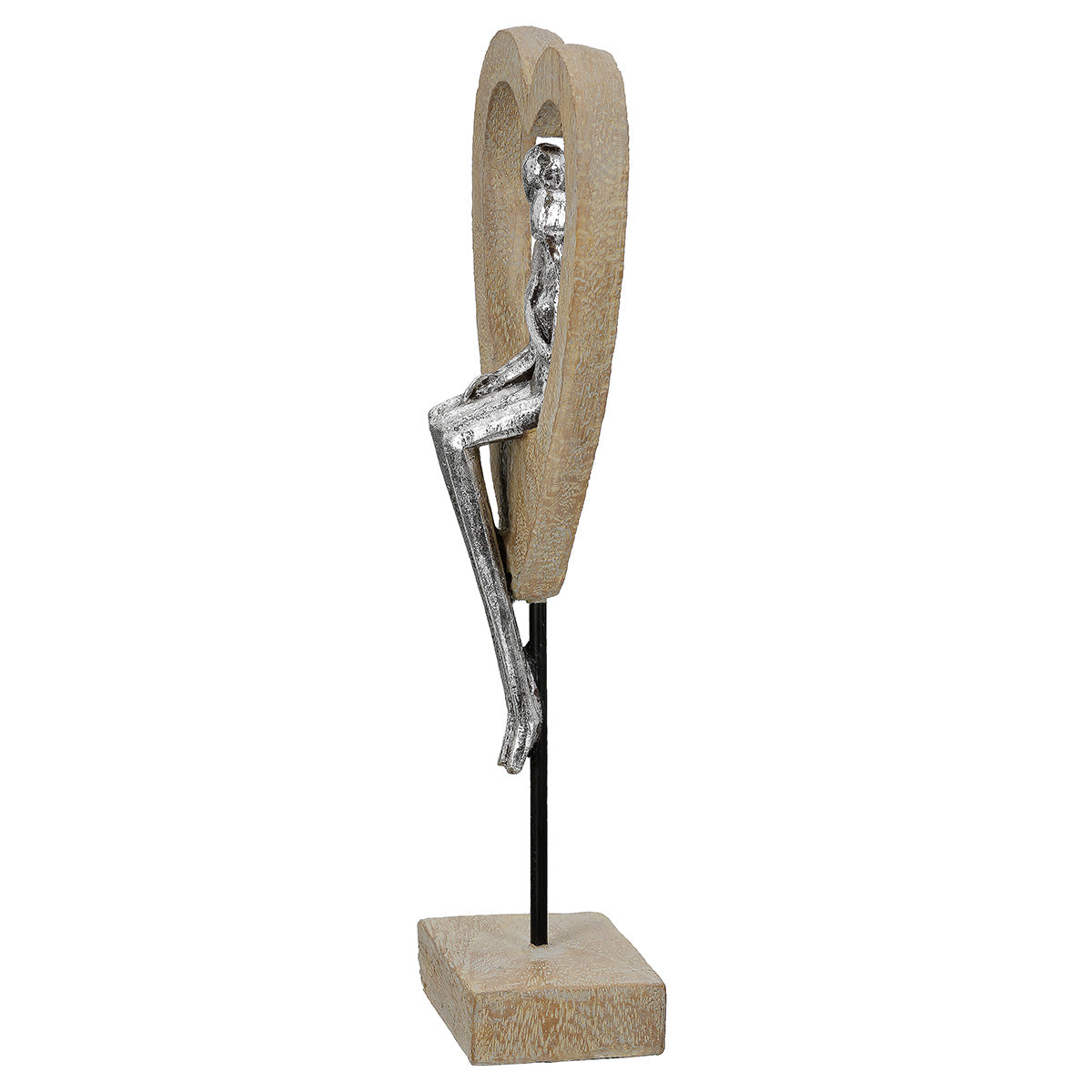 Aroha Hart Sculptuur Zilver Bruin