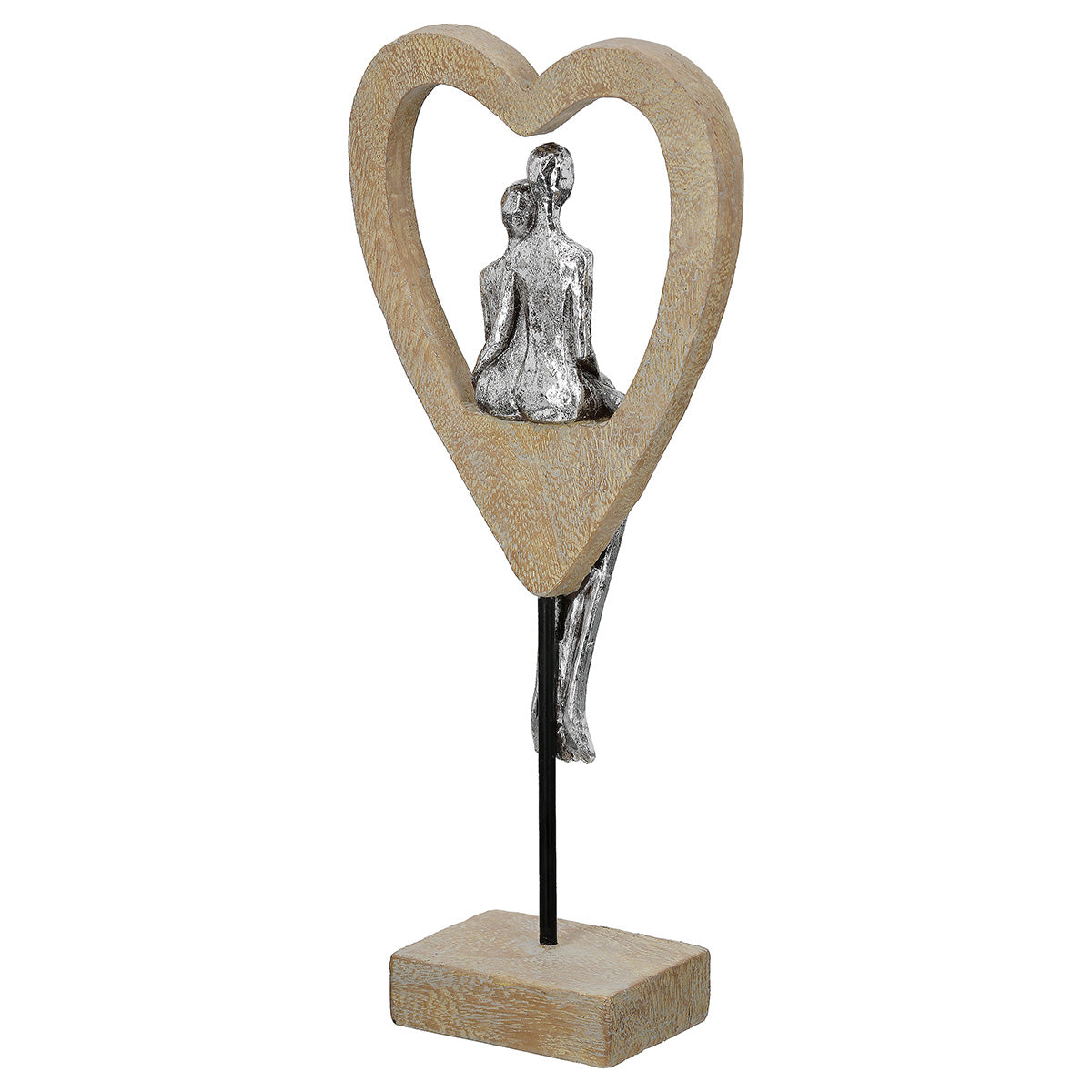 Aroha Hart Sculptuur Zilver Bruin