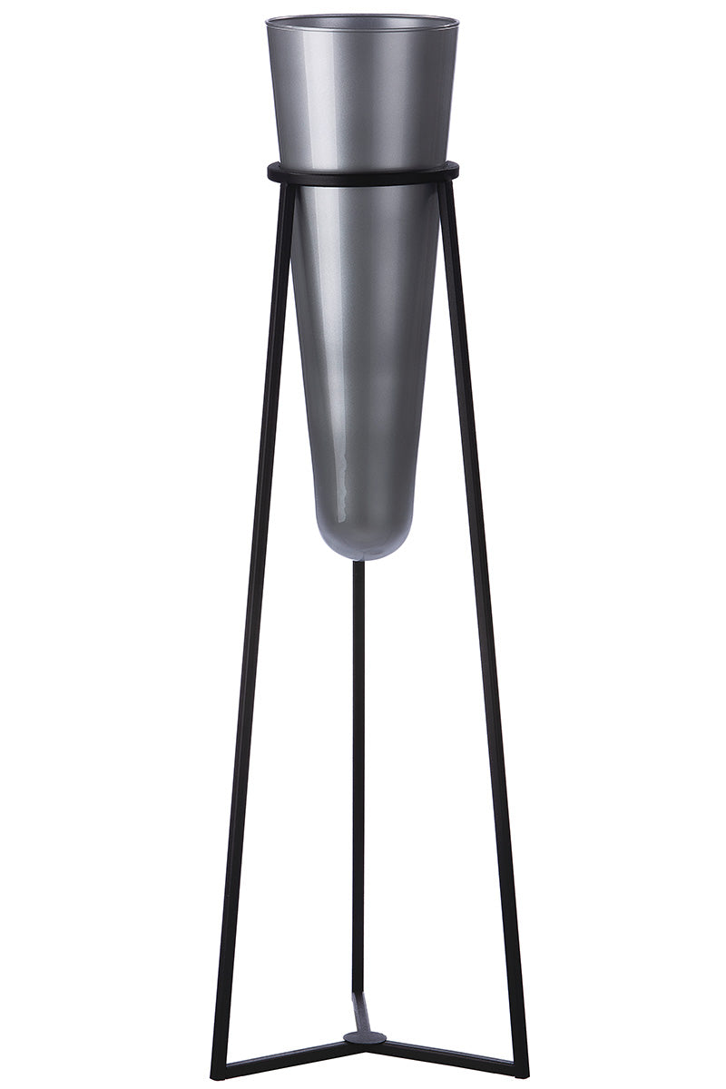 Grijze vloervaas Future 102 cm