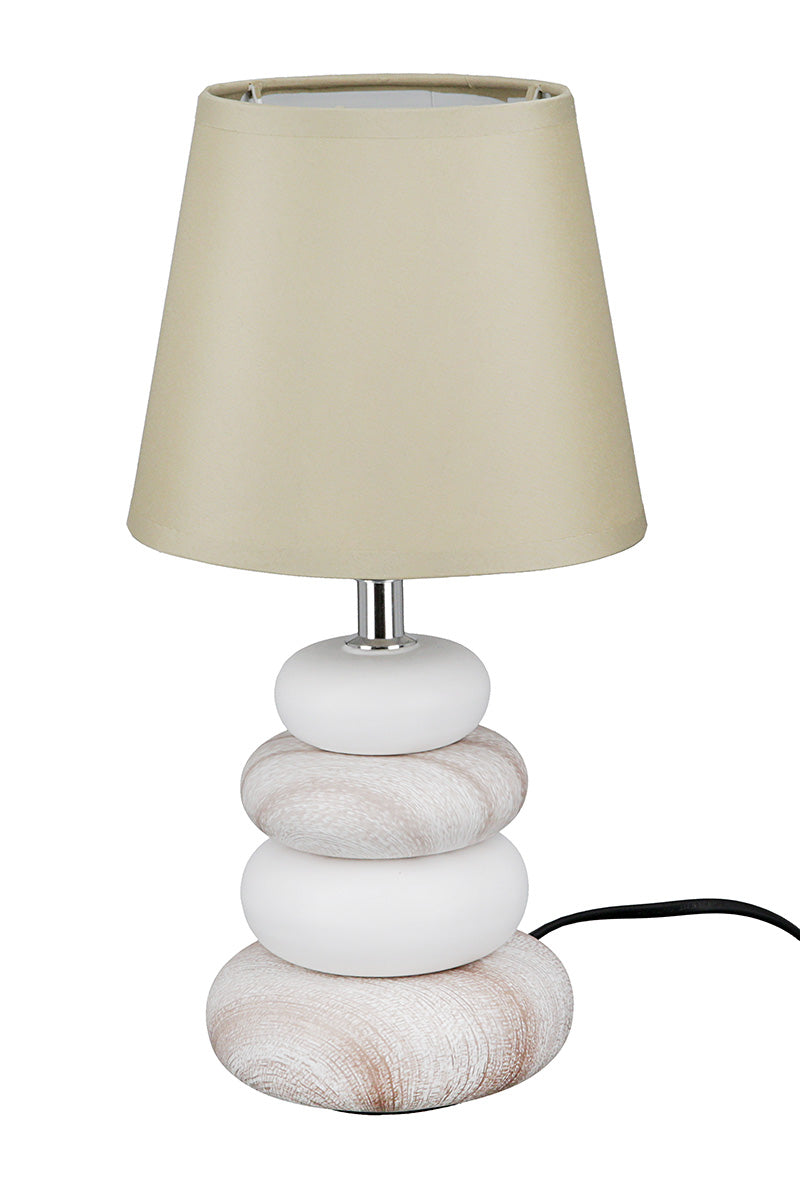 Stone Tafellamp Keramiek Beige Grijs