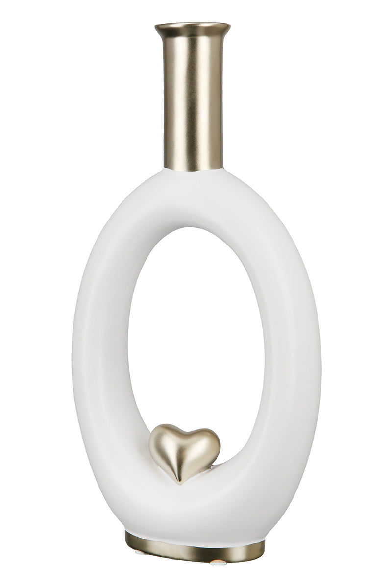 Love Ovale Vaas Wit 31 cm