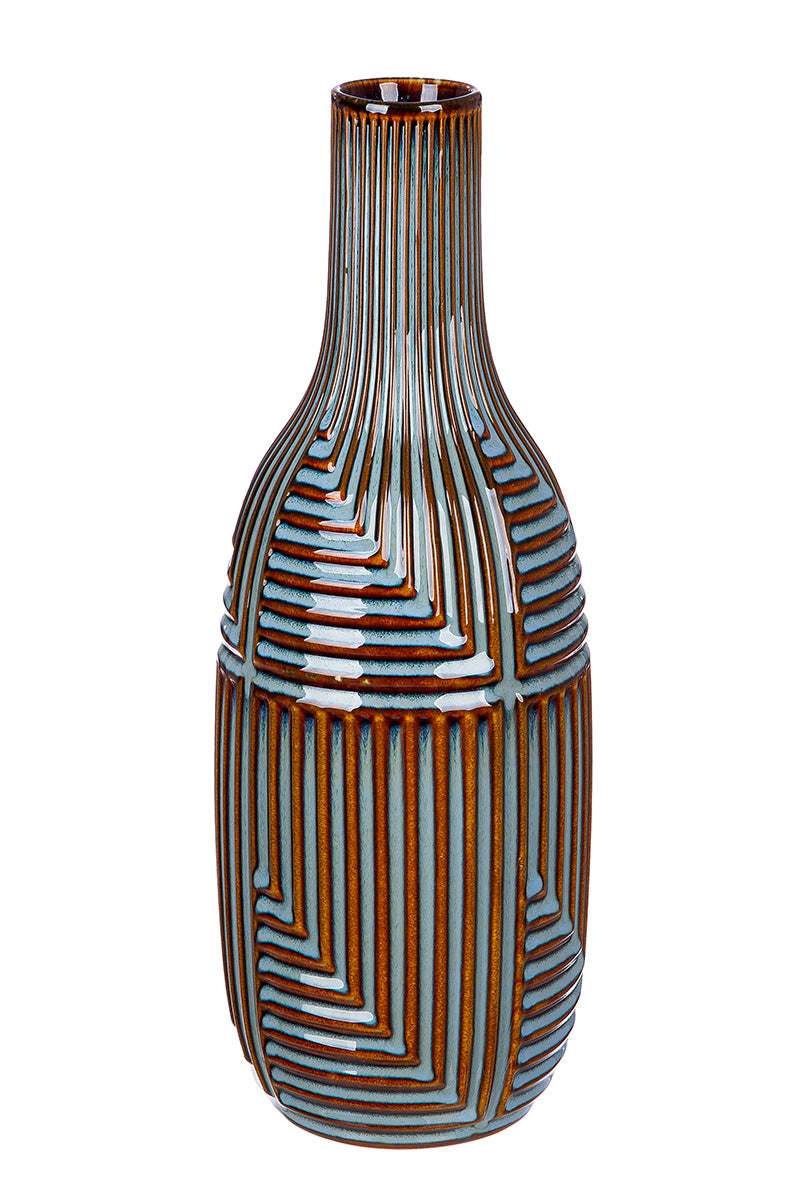 Batista Flessenvaas Blauw Bruin 36 cm