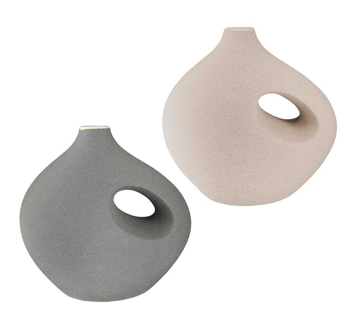 Radon Vaas Beige-Grijs 21 cm