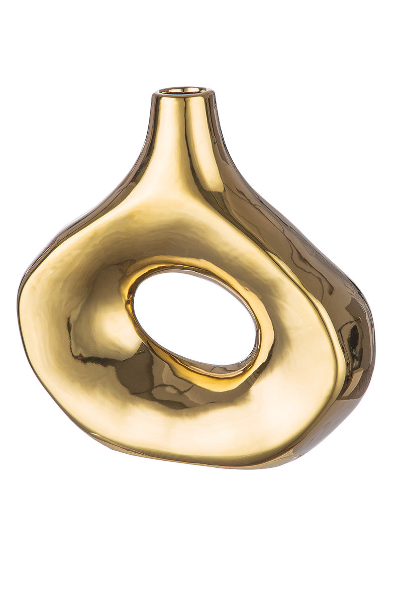 Malta gouden keramische vaas 23 cm