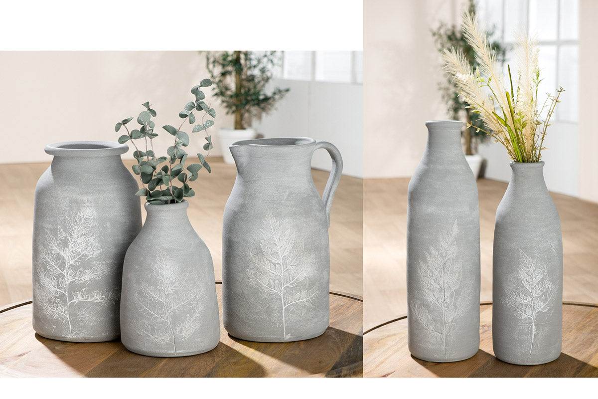 Farn Keramieken Vaas Grijs