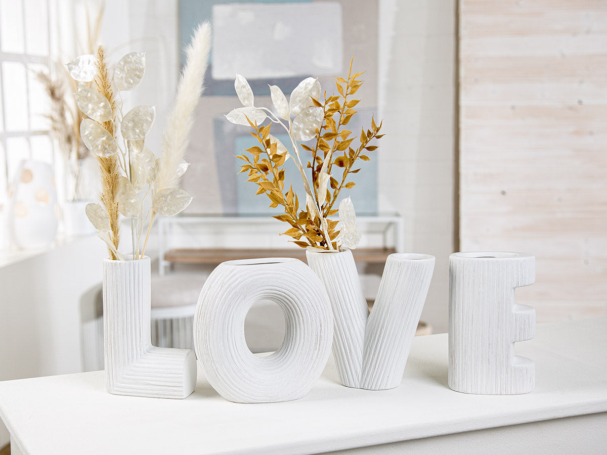 Love Kleine Vaas Wit Keramiek 15 cm
