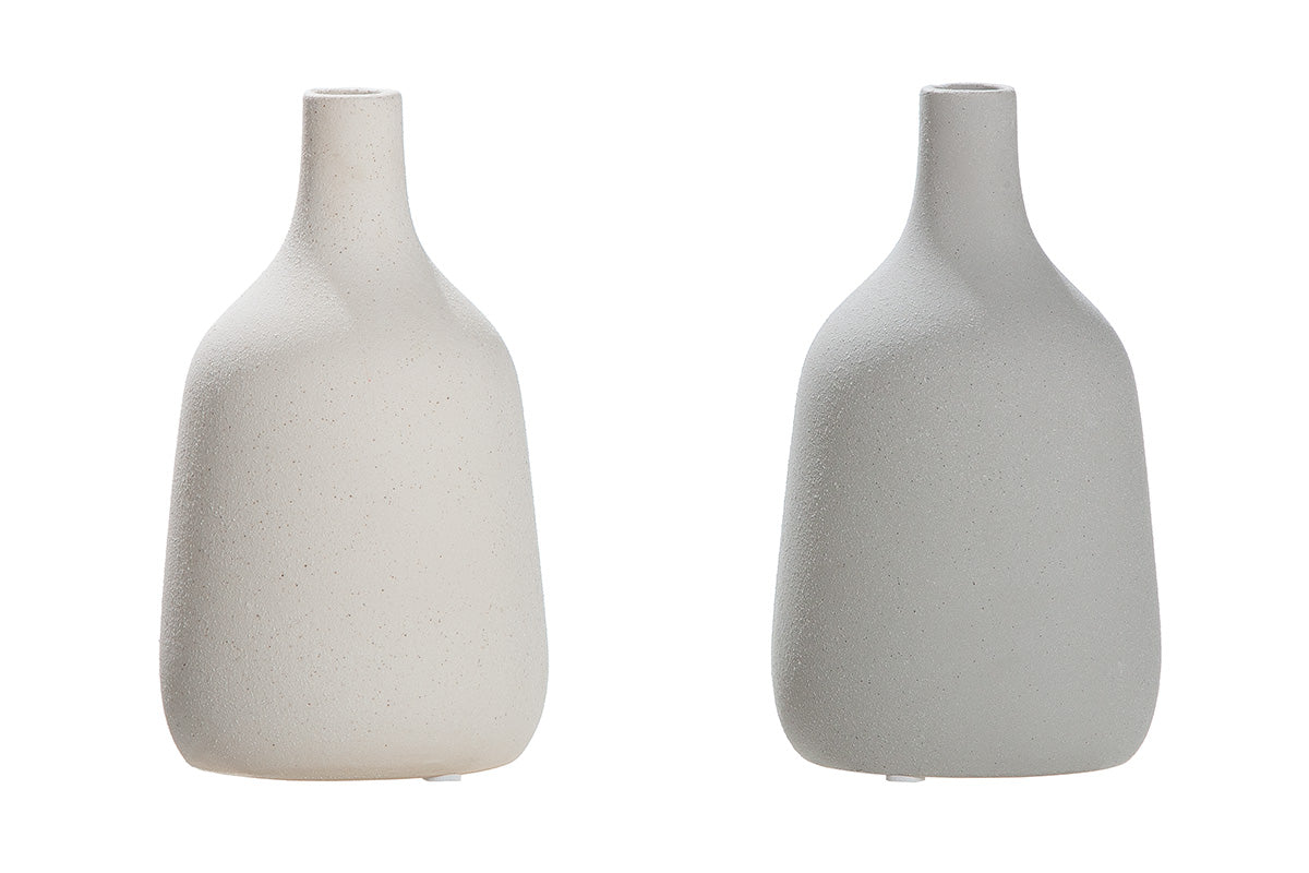 Grezzo Flesvaas Crème-Grijs 21 cm