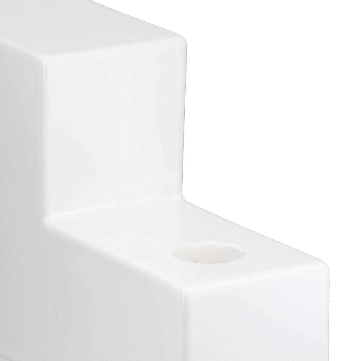 Patras Geometrische Vaas Wit 23 cm