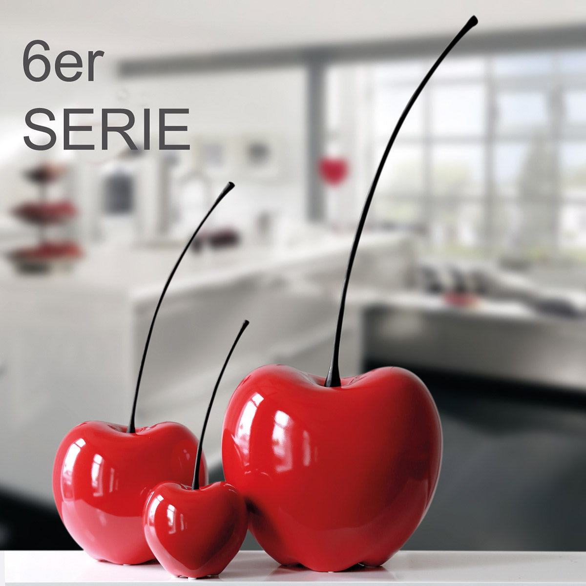Keramische Kers Passion Rood