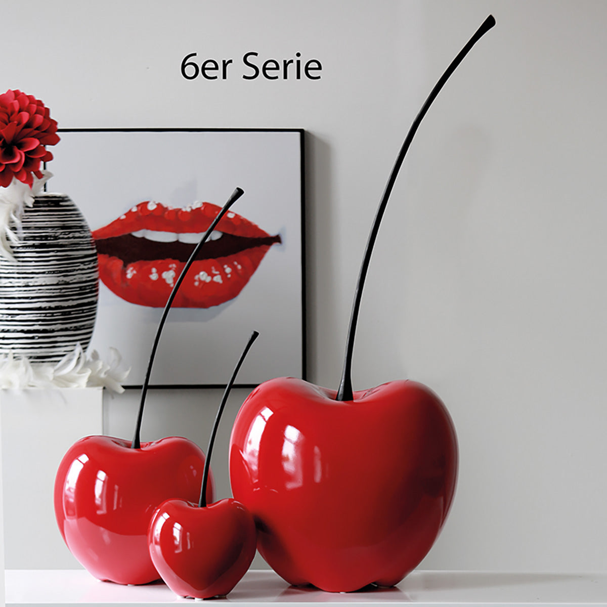 Keramische Kers Passion Rood