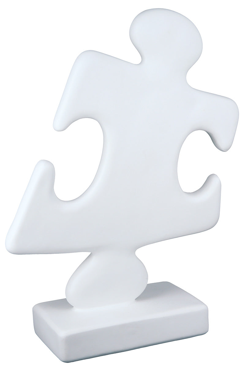 Witte Puzzle Sculptuur Modern
