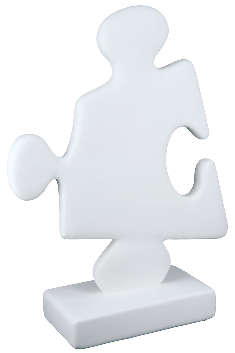 Witte Puzzle Sculptuur Modern