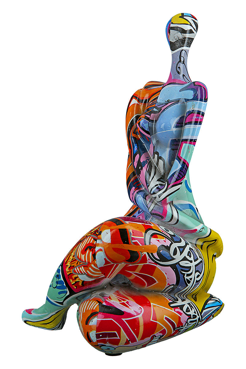 Street Art Vrouwenfiguur Multicolor