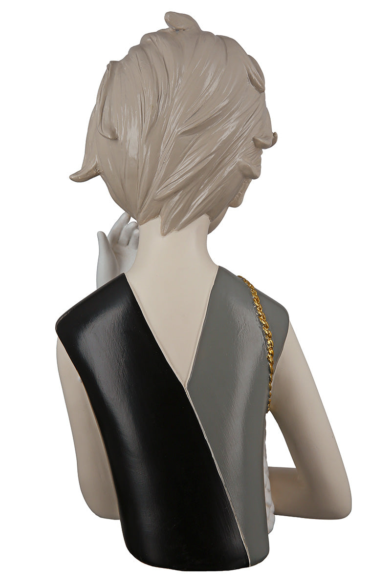 Lady met Handtas Figuur Grijs