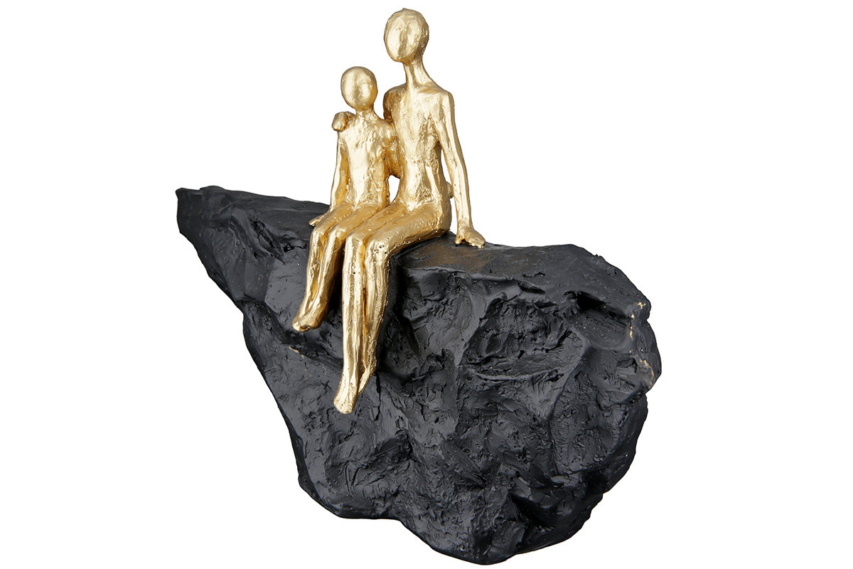 Mutterliebe Sculptuur Zwart-Goud