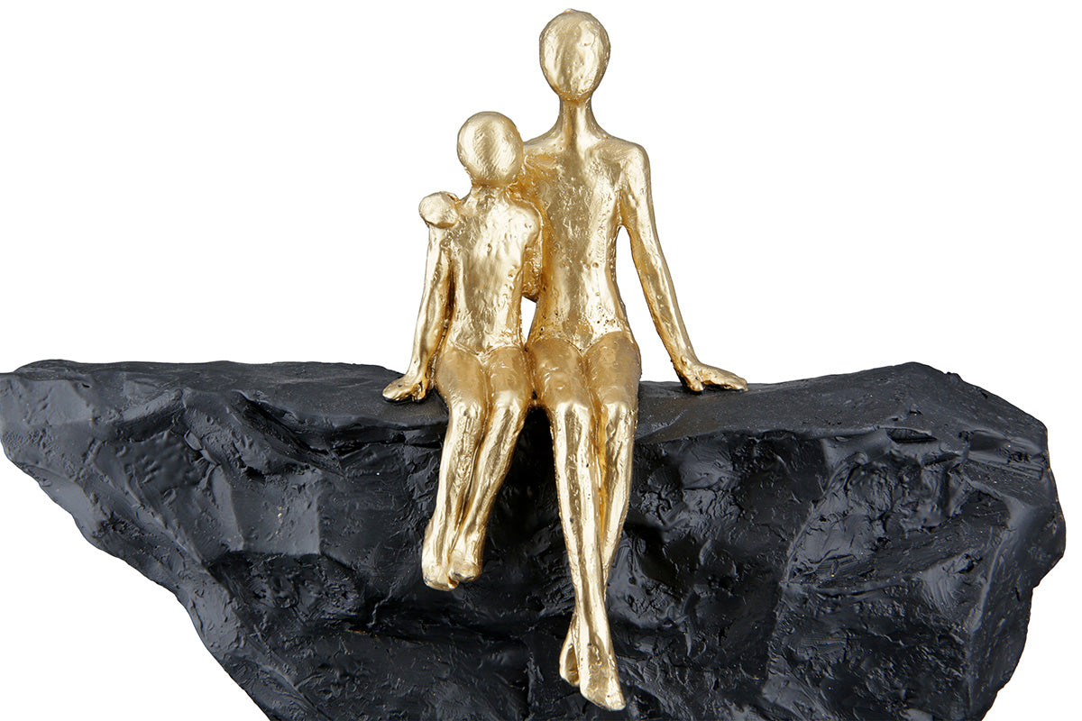 Mutterliebe Sculptuur Zwart-Goud