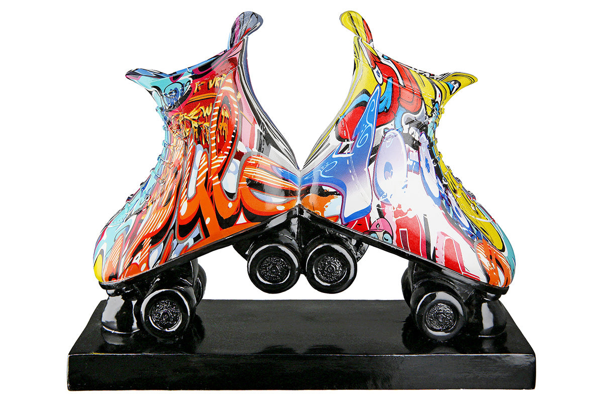 Street Art Roller Skates Sculptuur