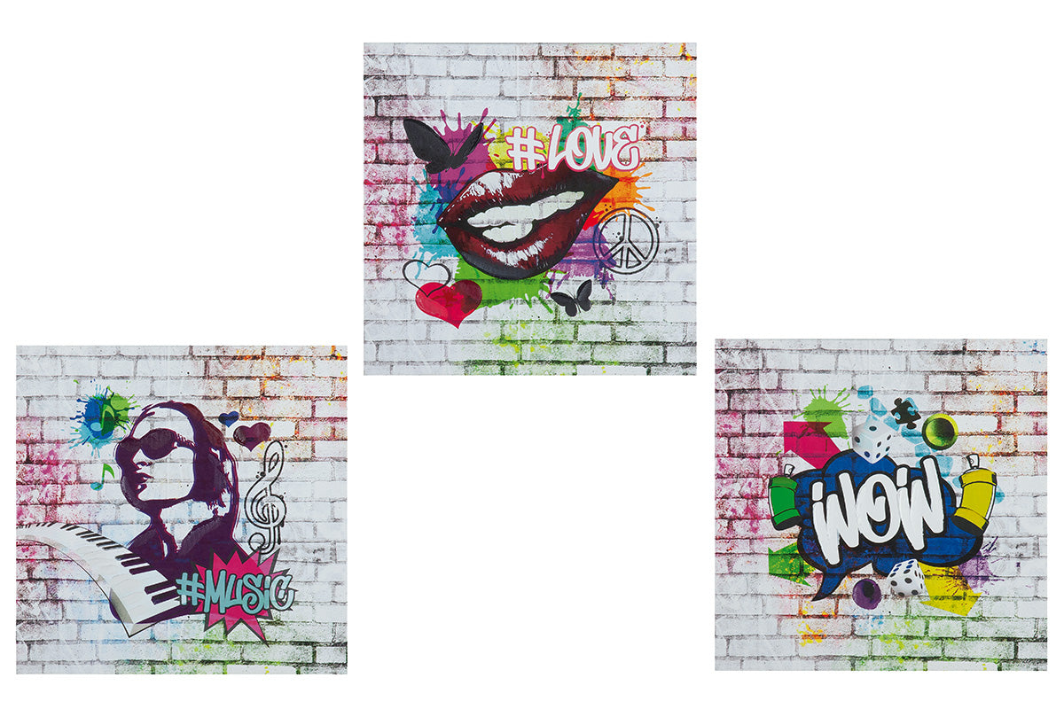 Street Art graffitischilderij 30 cm