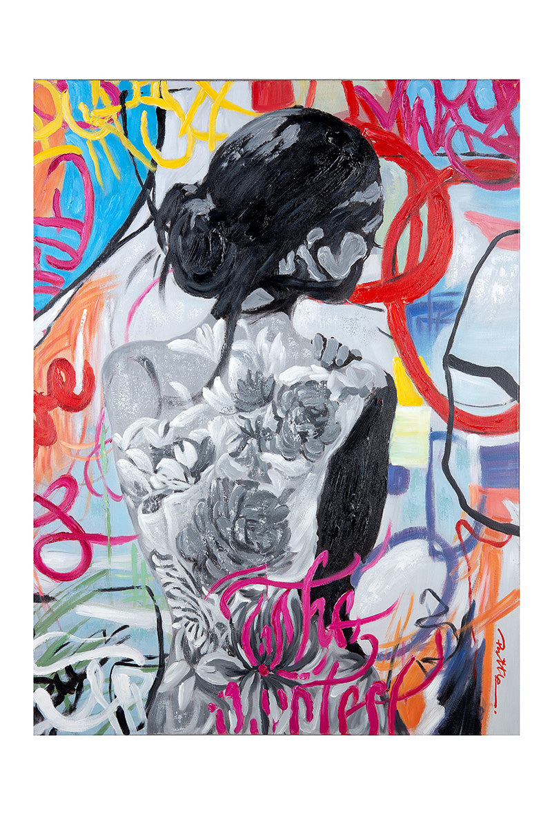 PopArt Schönheit schilderij 120 cm