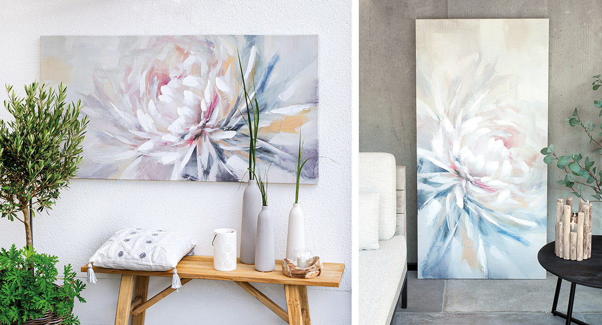 Magnolie bloemenschilderij 140 cm