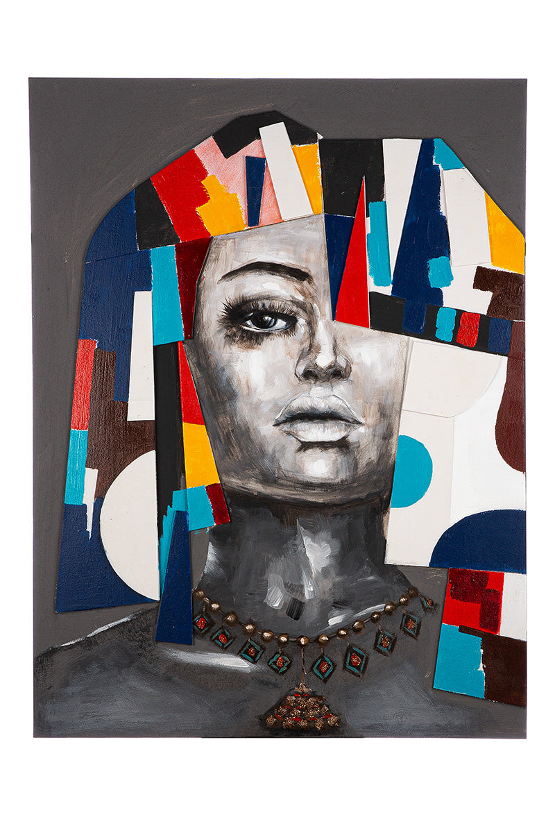 Kira 3D vrouwenschilderij 120 cm