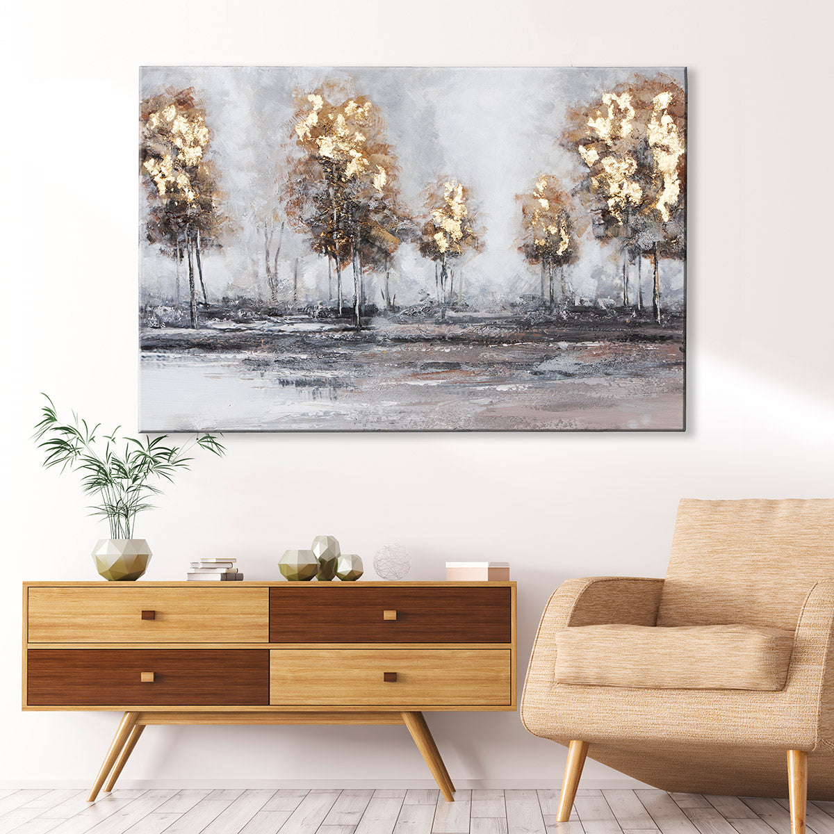 Bosschilderij Waldlichtung 120 cm