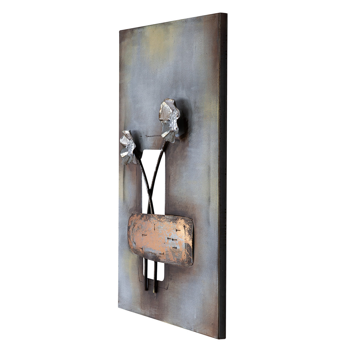 Blumen-Trio metalen wanddecoratie