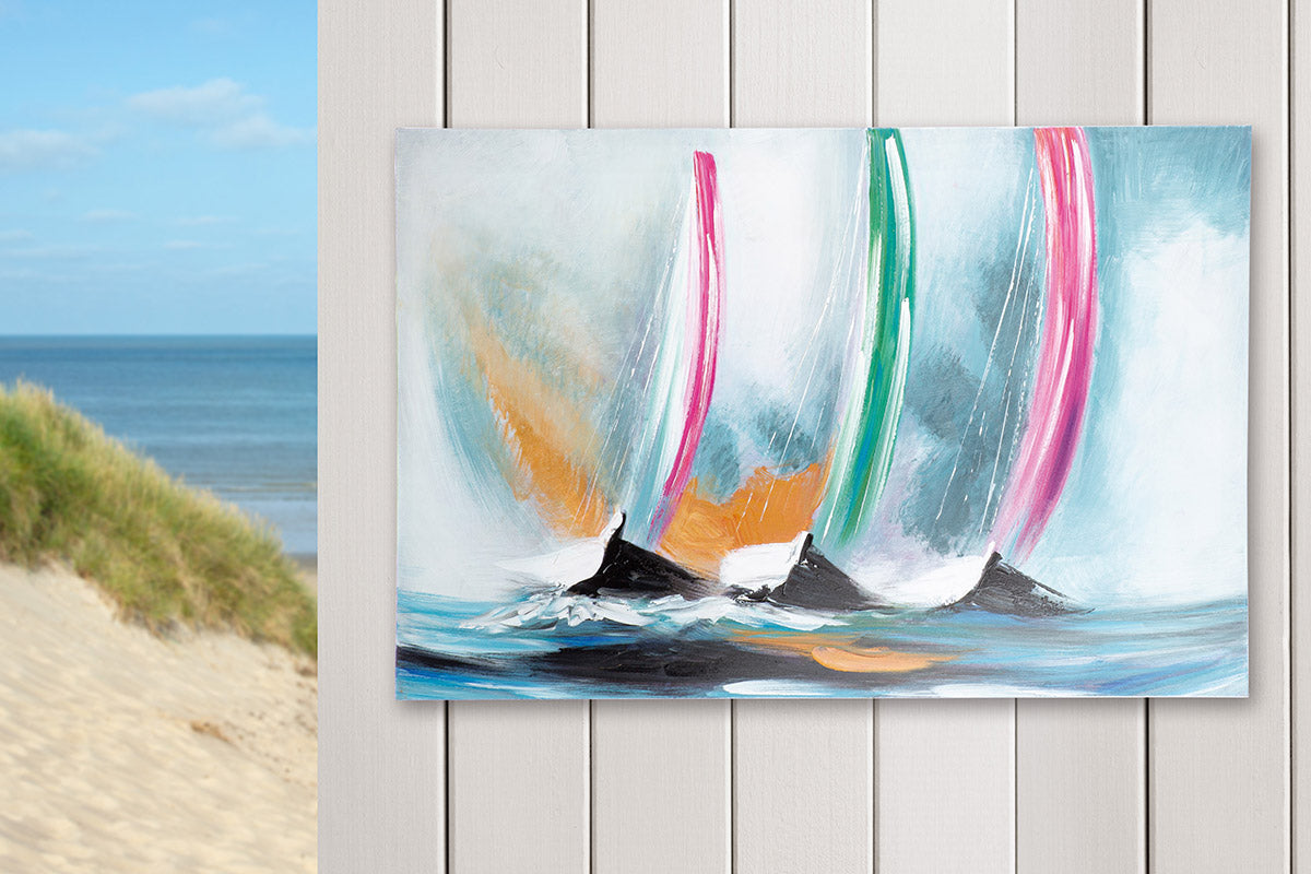 Segeltörn zeilboot schilderij 90×60 cm
