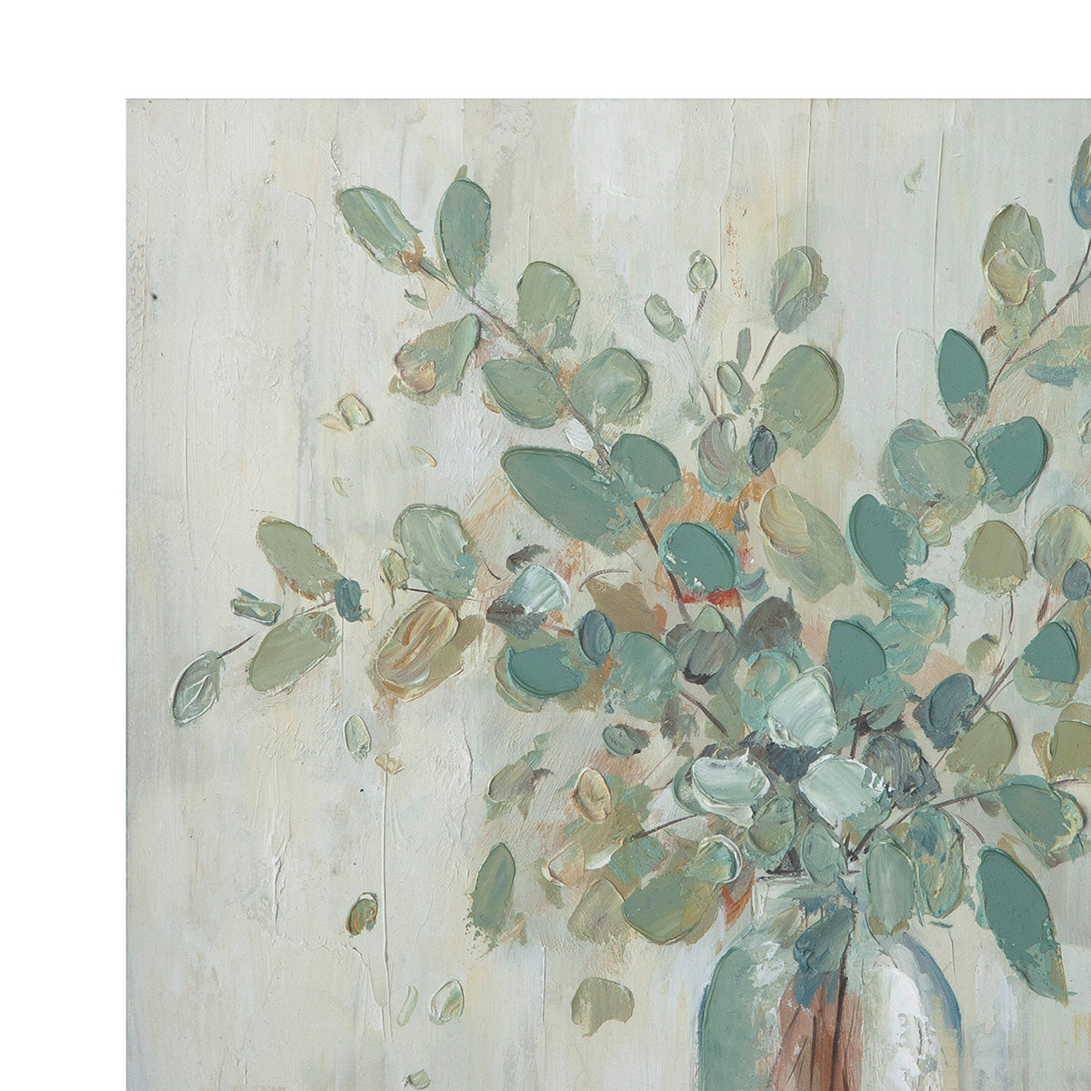 Eucalyptusschilderij met vaas 60 cm