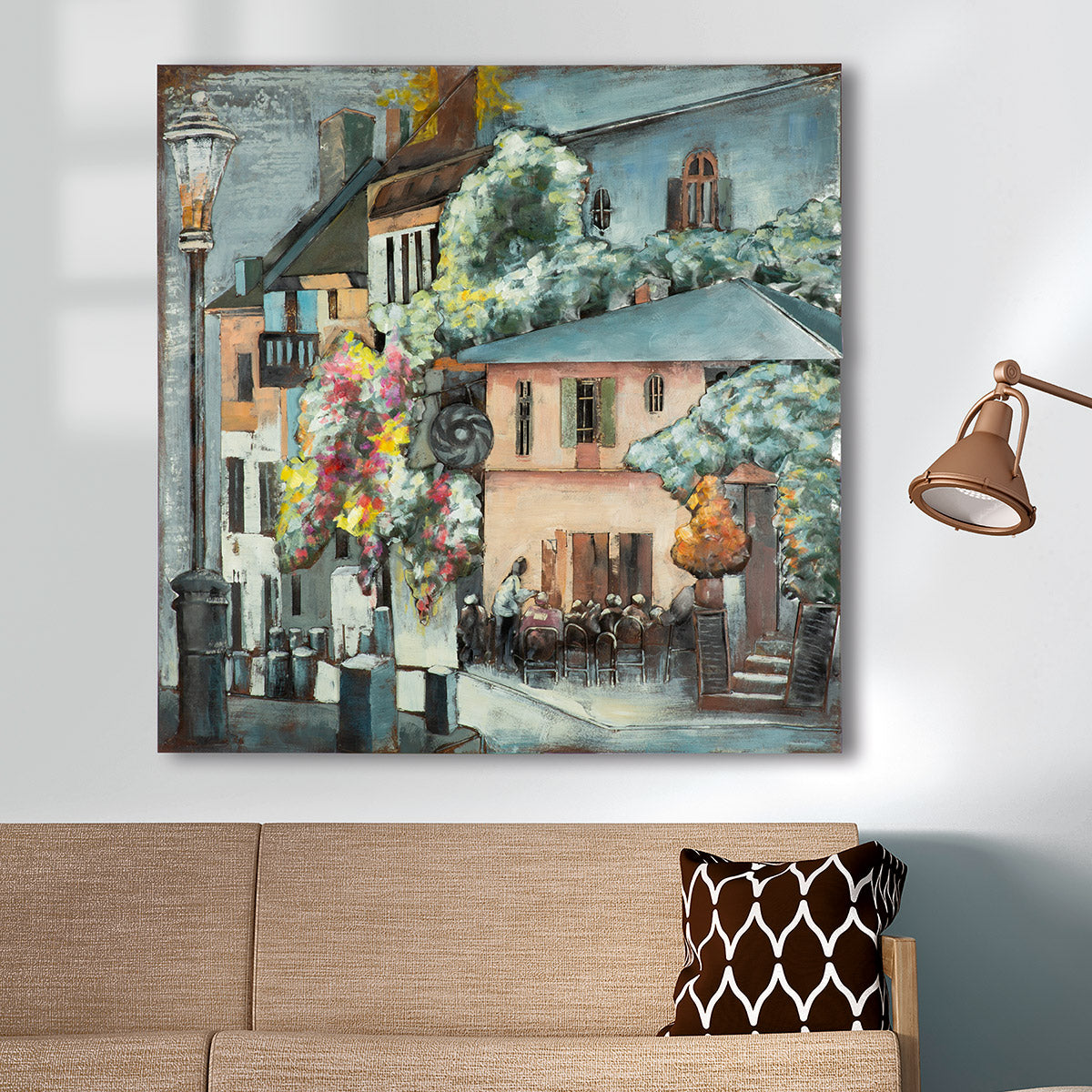 Café Toskana 3D wanddecoratie 100 cm