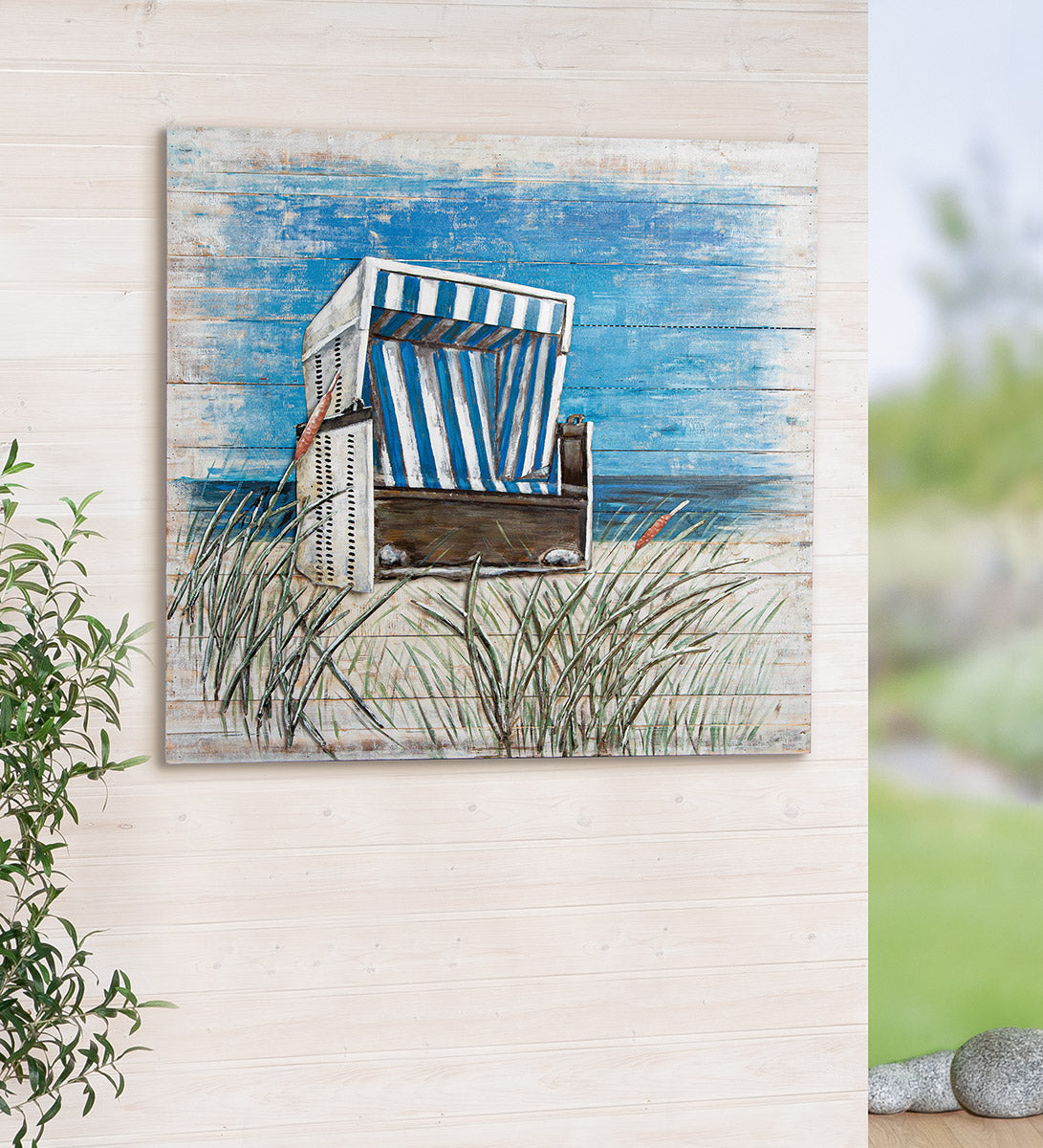 Strandkorb 3D wanddecoratie 100 cm