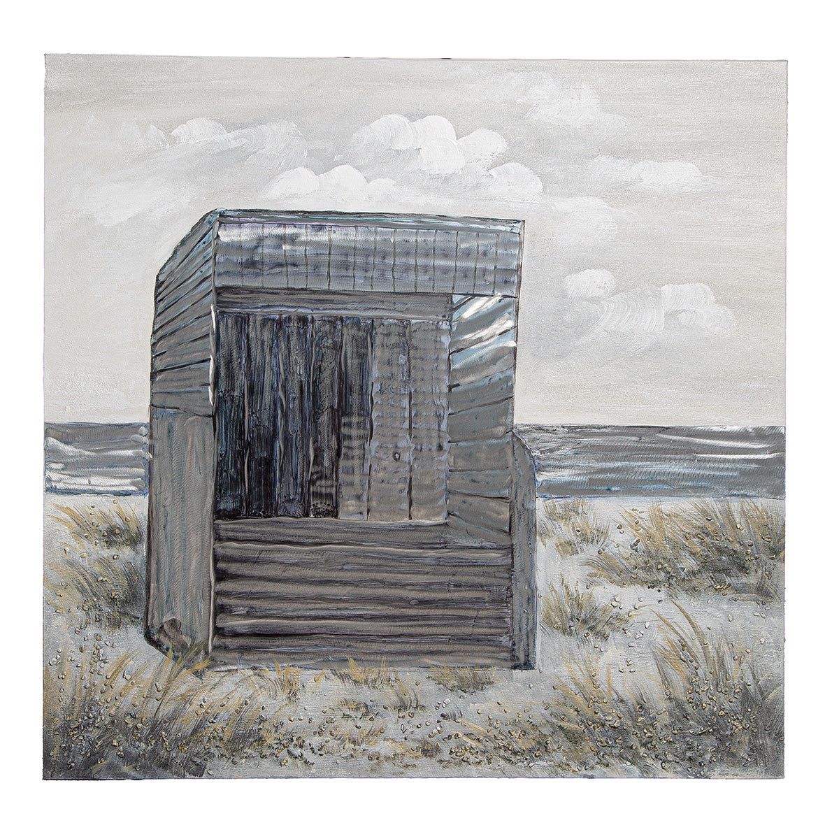 Strandkorb 3D strandstoel schilderij