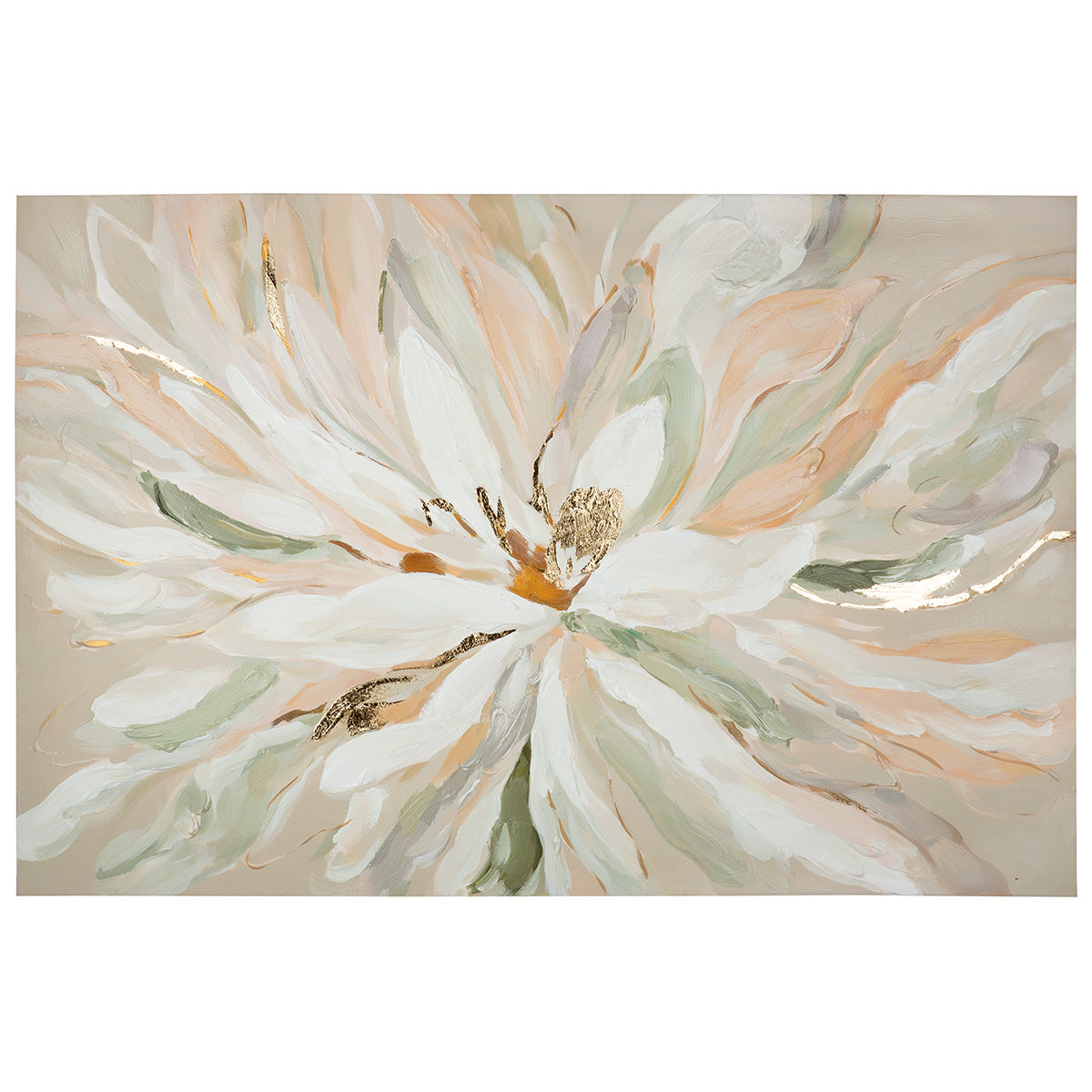 Goud-wit schilderij Golea 120 cm