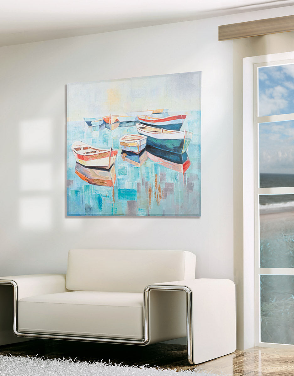Malta boot schilderij 100 × 100 cm