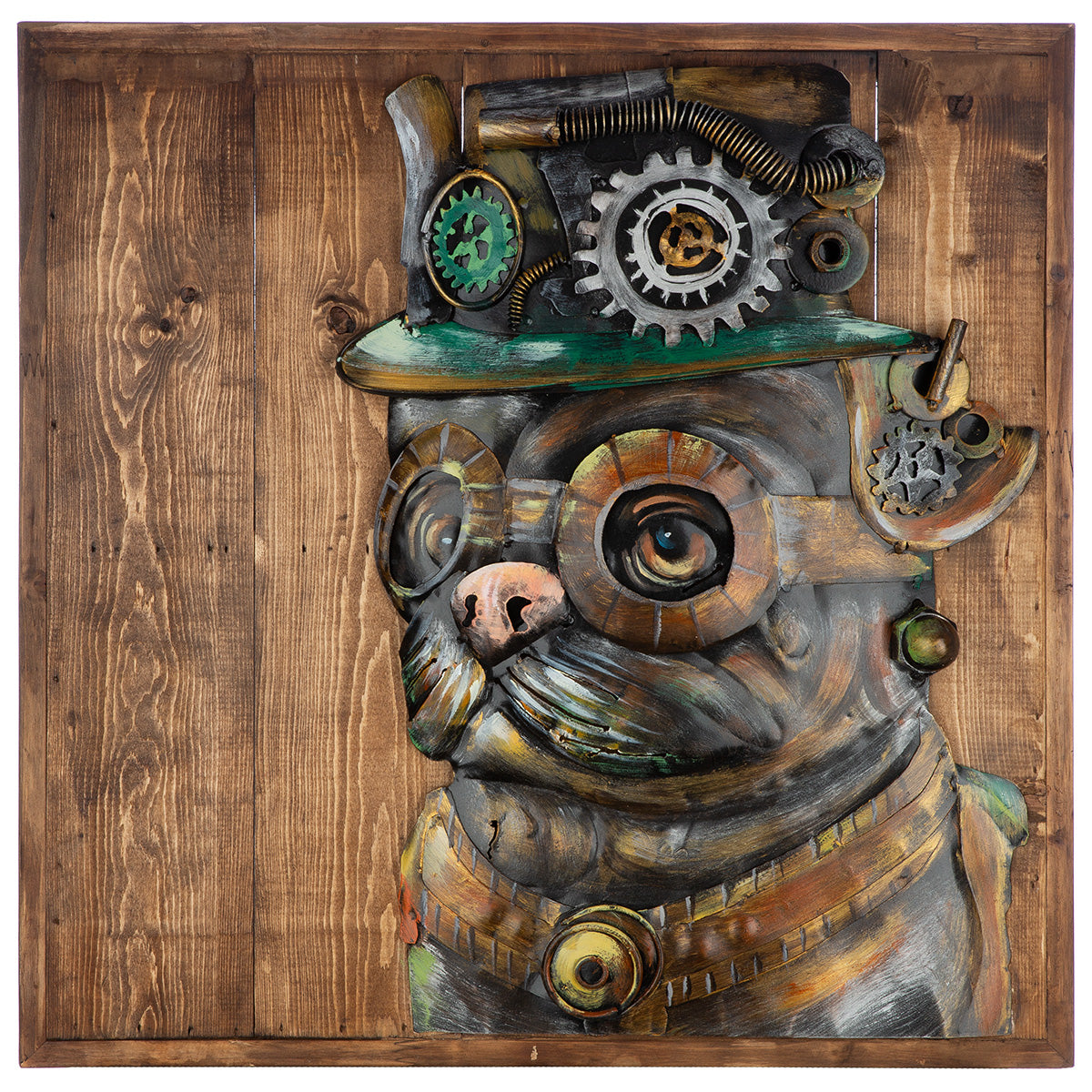 Steampunk Dog 3D wanddecoratie 50 cm
