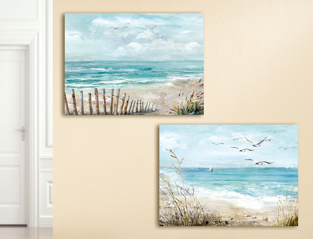 Möwen am Strand schilderij 80 cm