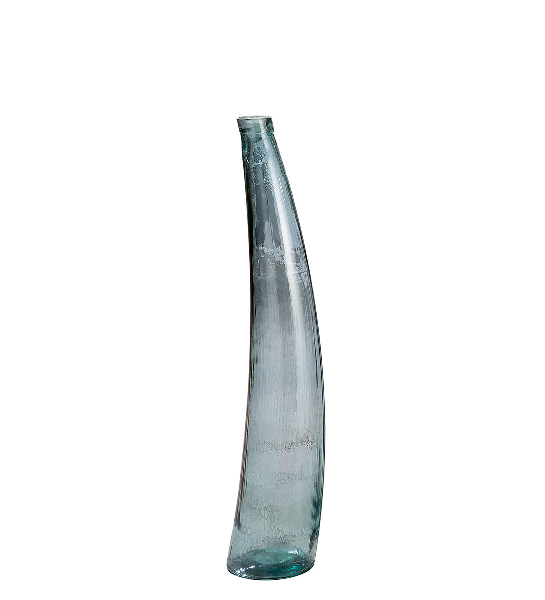 Blauwe glazen vloervaas 100 cm