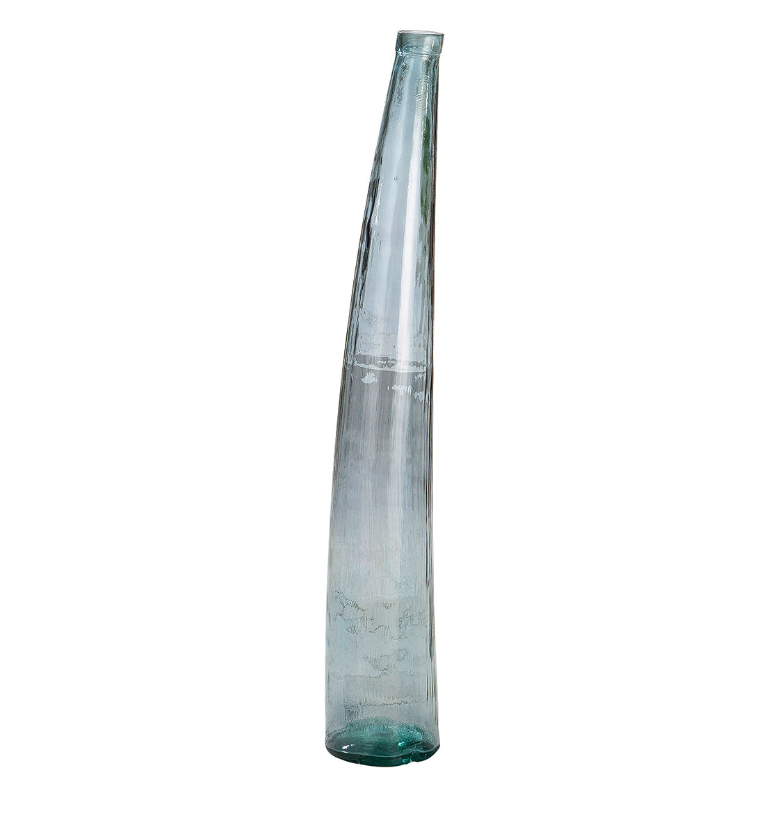 Blauwe glazen vloervaas 120 cm