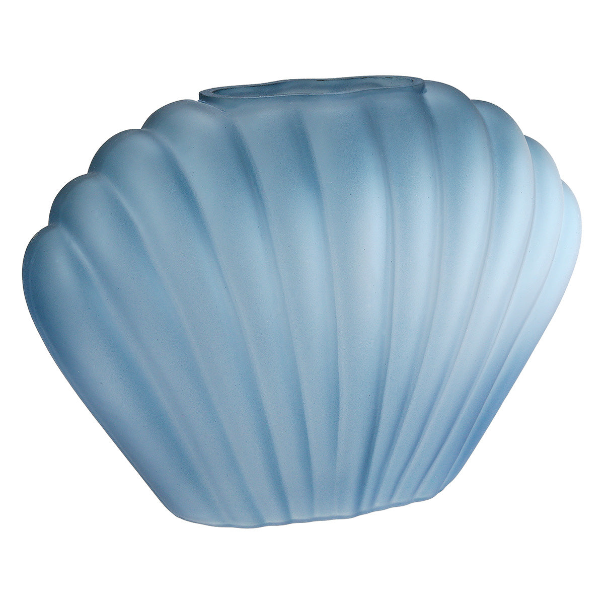 Lichtblauwe schelpvaas 18 cm