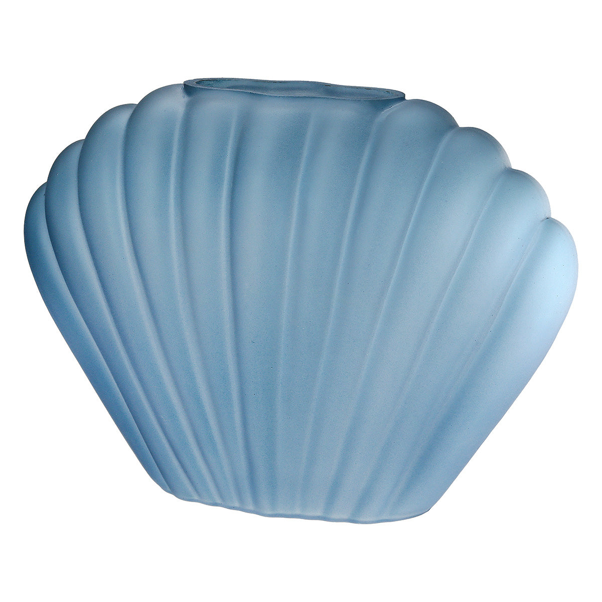 Lichtblauwe schelpvaas 18 cm