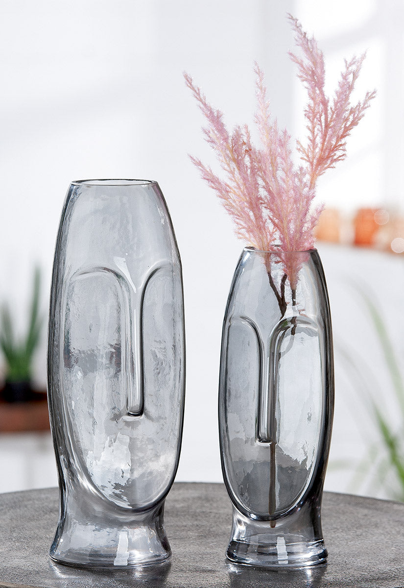Grijze gezichtvaas Moai 25 cm