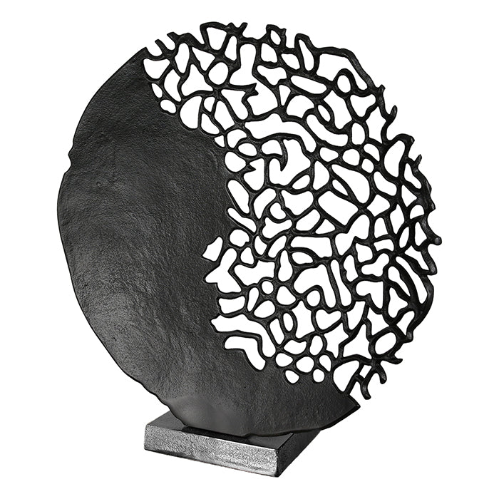 Osaka Ronde Aluminium Sculptuur Zwart