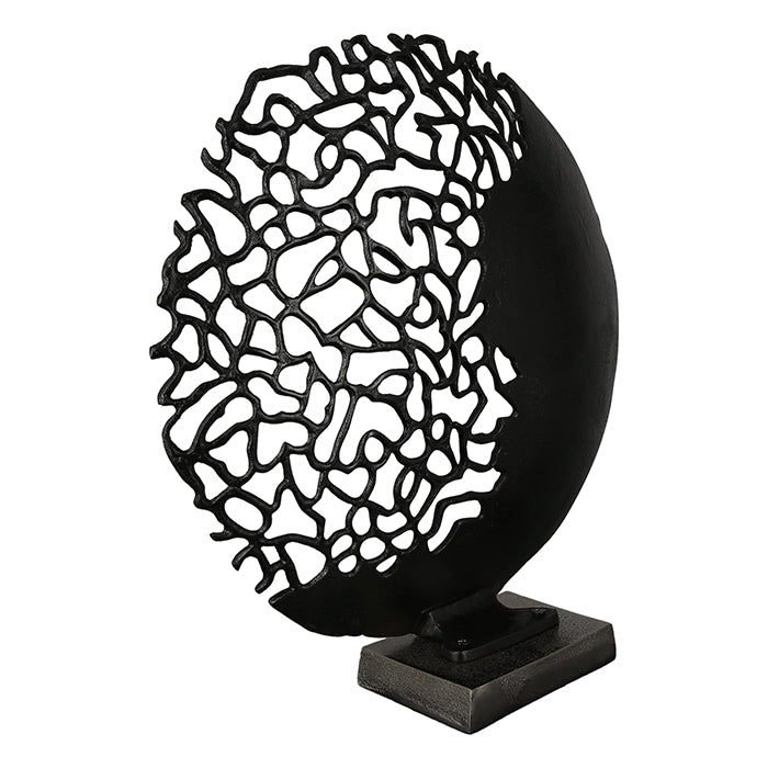 Osaka Ronde Aluminium Sculptuur Zwart