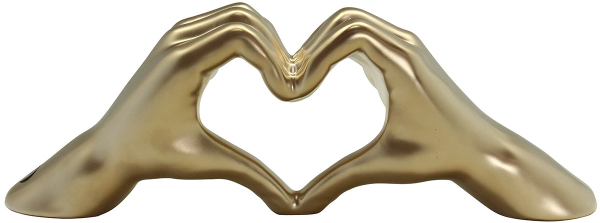 Mat Champagnekleurig Hart 31 cm