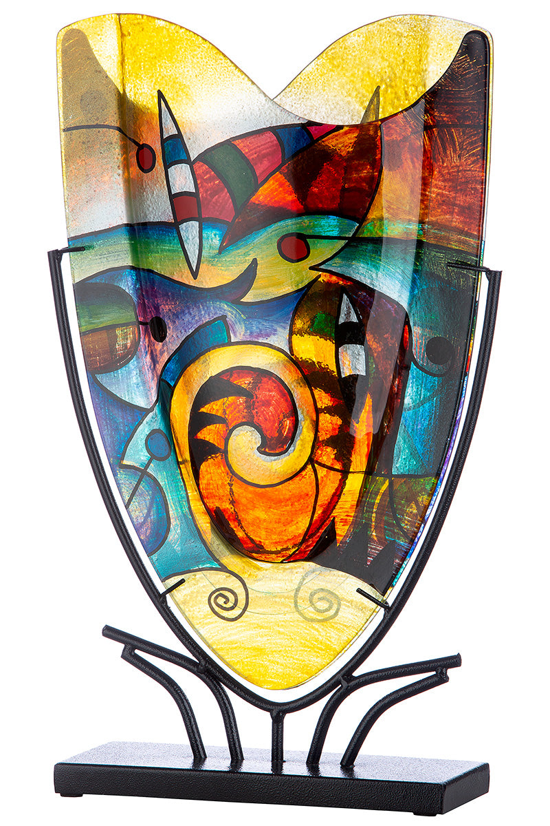 Kleurrijke vloervaas Verona 48 cm